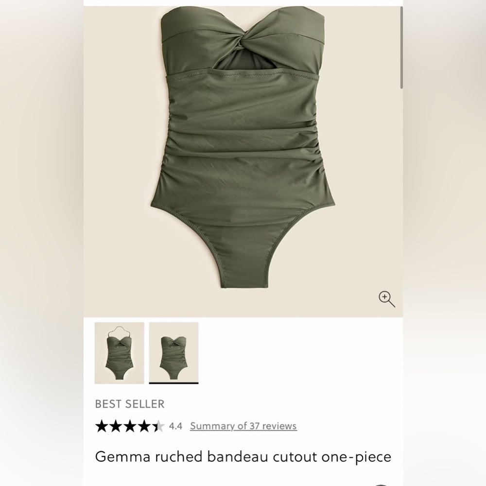 Gemma Ruched Bandeau Cutout One-Piece Swimsuit